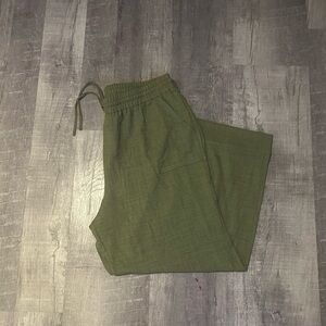 Stylish Green Wide Leg Pants